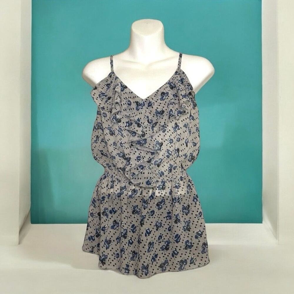Papaya Floral Shirt Multicolor Polyester Casual Top Women's M